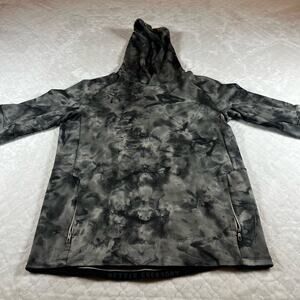 Lululemon Textured Tech Hoodie Size L Diamond Dye Raw Linen Seared Grey 25800